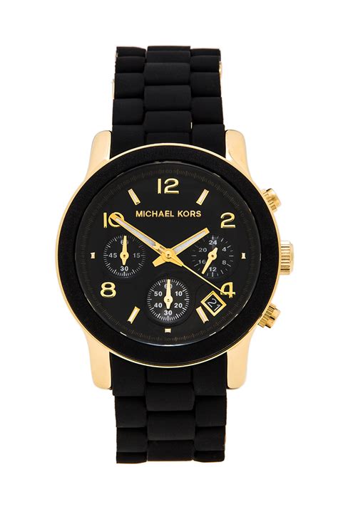 michael kors watch black women|michael kors black leather watch.